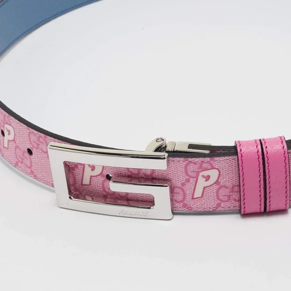 GUCCI X PALACE reversible Leather belt NEW - Picture 9 of 9